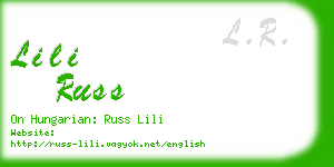 lili russ business card